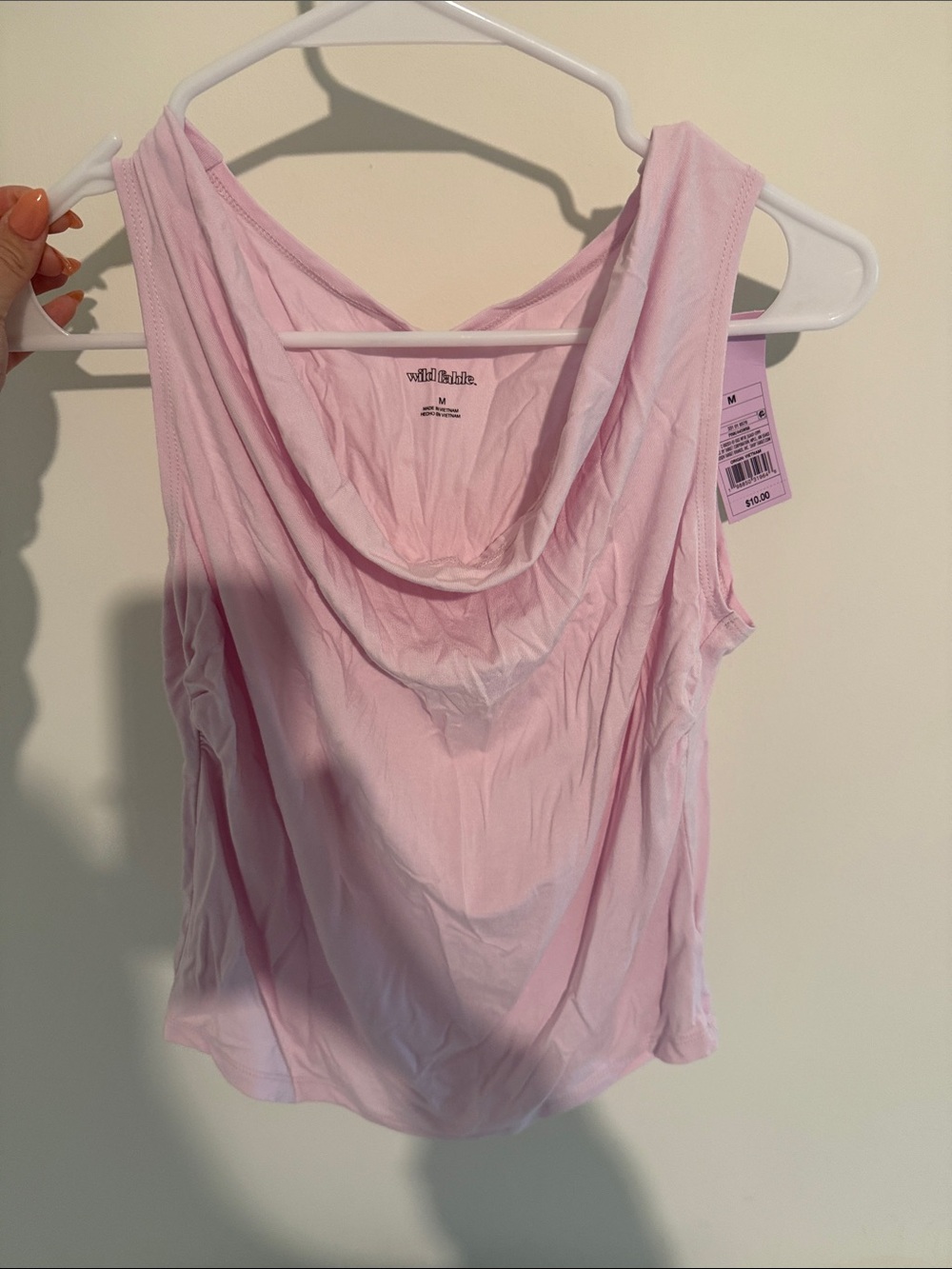 Wild Fable Light Pink Draped Tank Top NWT